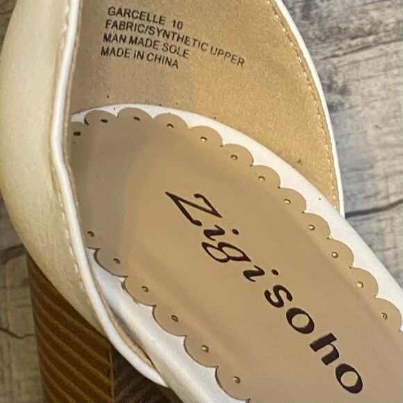 ZIGI SOHO Womens Garcelle Round Toe Block Heel Sandals Size 10 White - Picture 6 of 13